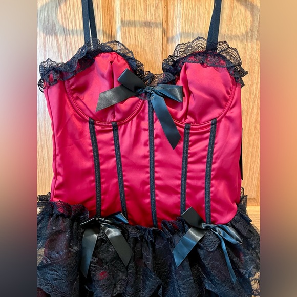 NWT Dolls Kill Widow When Night Comes Mini dress Satin Bodice Tiered Mini Lace - Picture 2 of 14